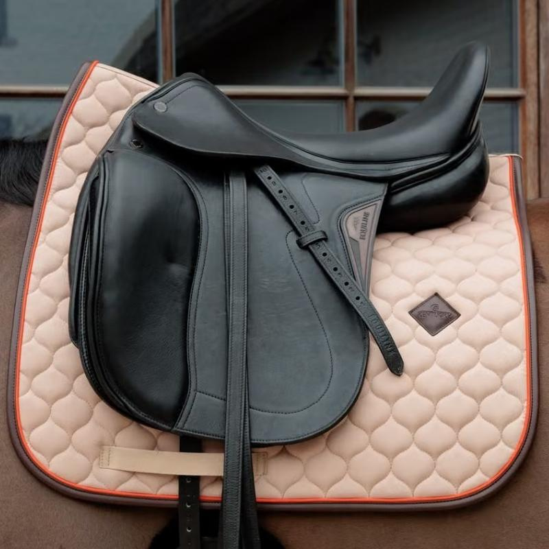 Dressyrschabrak Onion Quilt Leather Beige