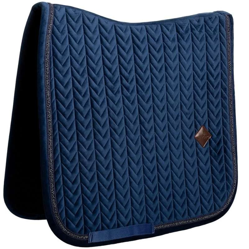 Dressyrschabrak Velvet Mini Pearls Marinblå
