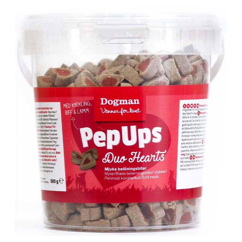 Hundgodis PepUps Duo Hearts