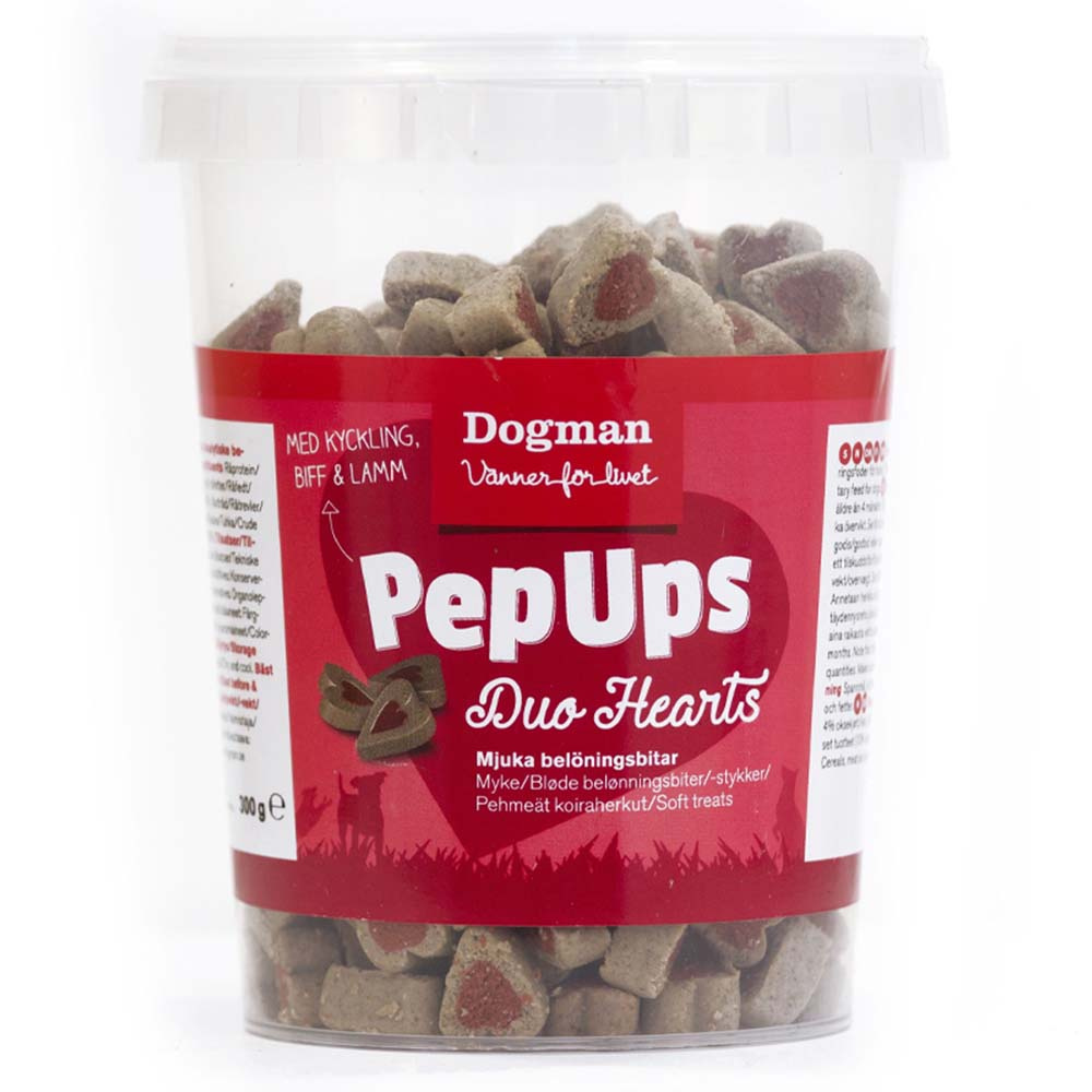 Hundgodis PepUps Duo Hearts