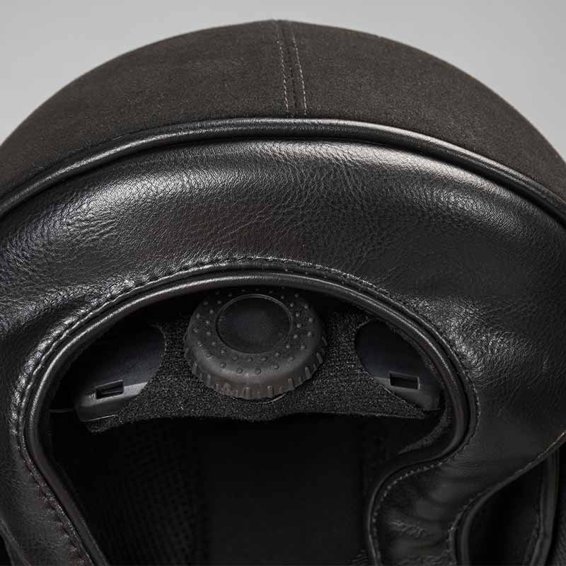 Ridhjälm EQ3 Pardus med Skruv Microfiber Glitter Svart Sand