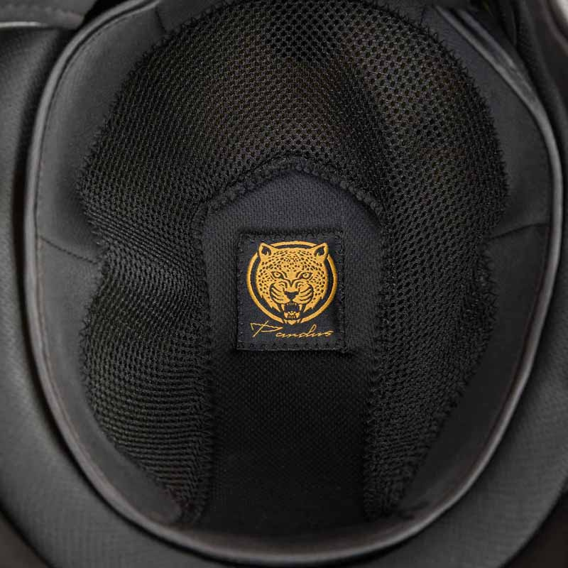 Ridhjälm EQ3 Pardus med Skruv Smooth Top Glitter Svart Sand