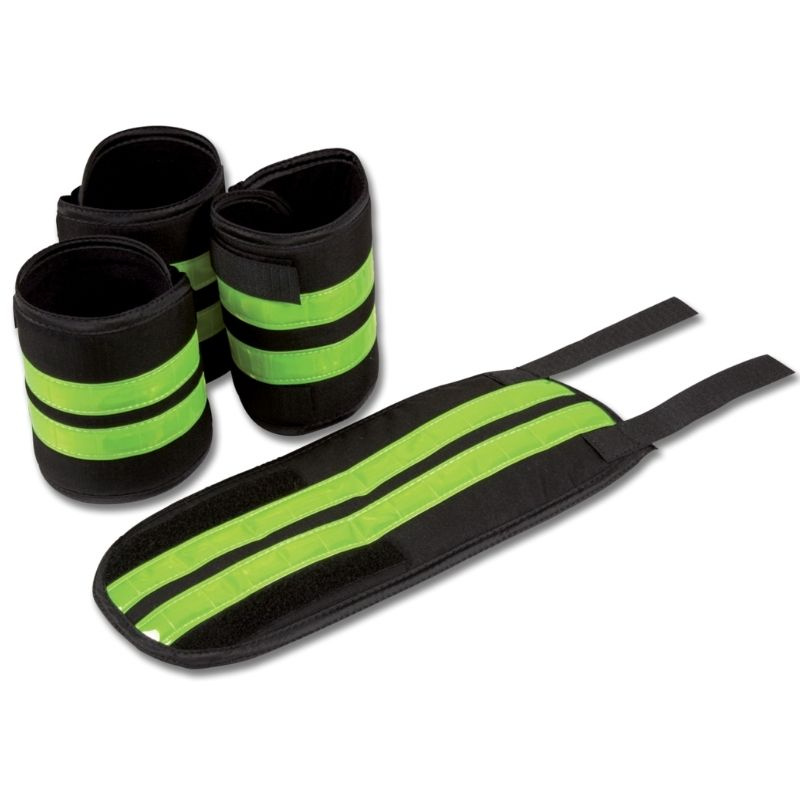 Benreflexer Set 4-pack Svart/Gul