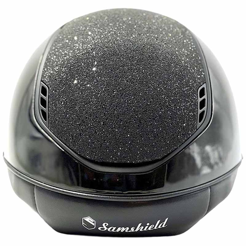 Ridhjälm Miss Shield 2.0 Glossy Crystal Fabric Matt Trim Svart
