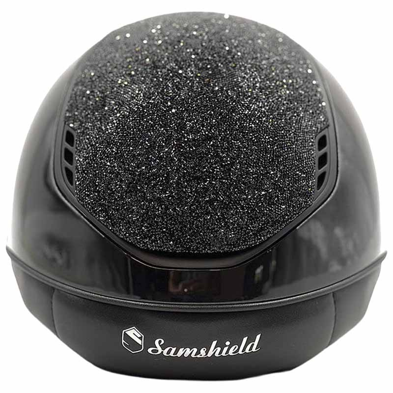 Ridhjälm Miss Shield 2.0 Glossy Ultra Fine Rocks Matt Trim Svart