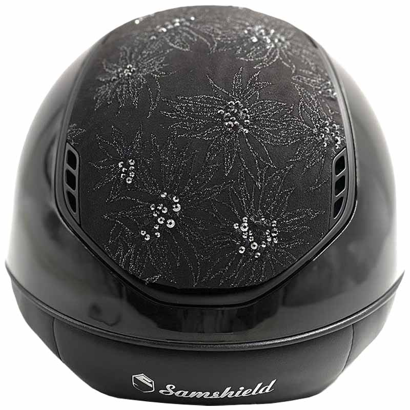 Ridhjälm Miss Shield 2.0 Glossy Spring Flower Matt Trim Svart