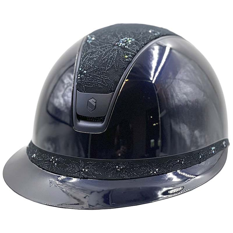 Ridhjälm Miss Shield 2.0 Glossy Spring Flower Matt Trim Marinblå