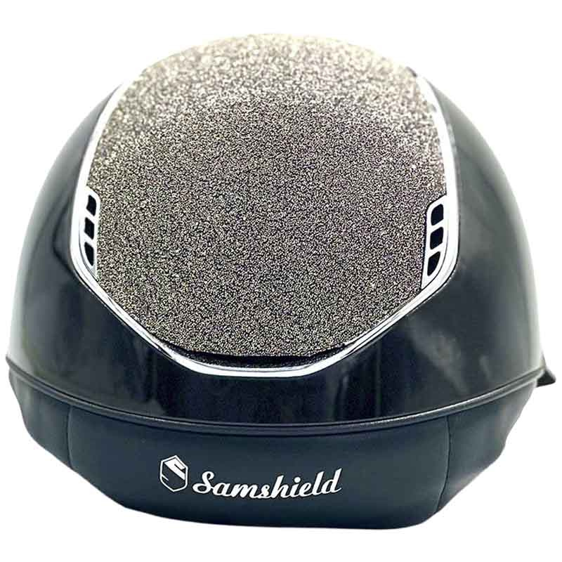 Ridhjälm Miss Shield 2.0 Glossy Chrome Crystal Fabric Metal Eclipse Svart