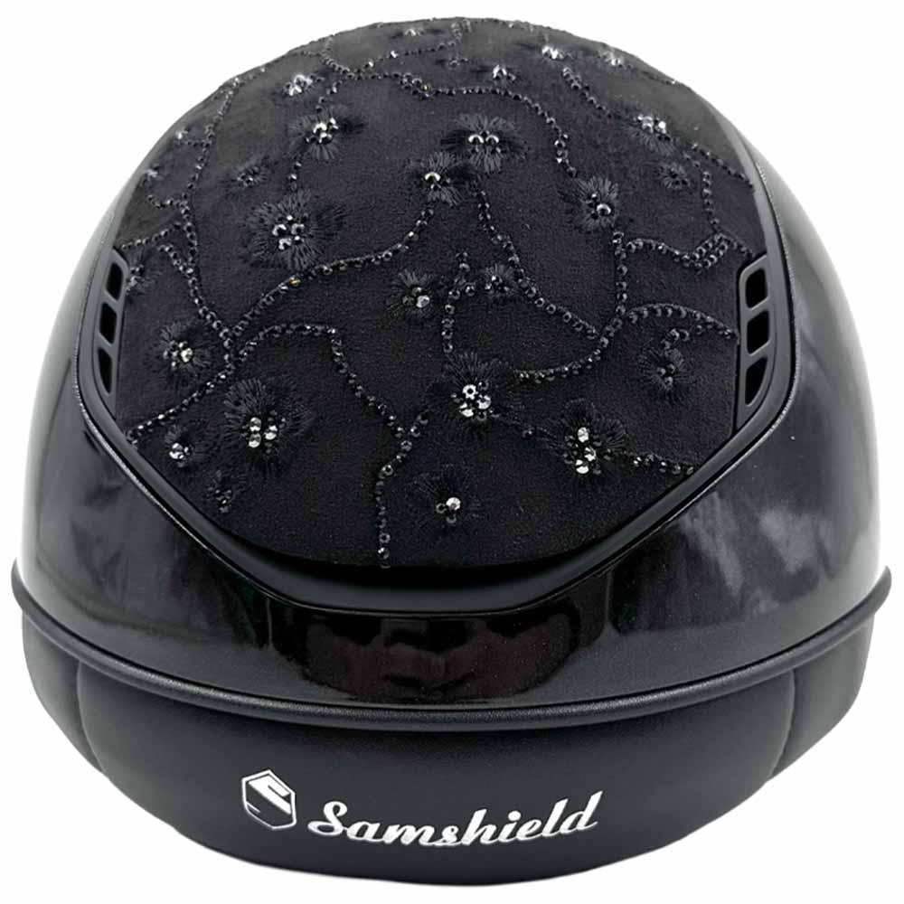 Ridhjälm Miss Shield 2.0 Glossy Cherry Blossom Matt Trim Svart