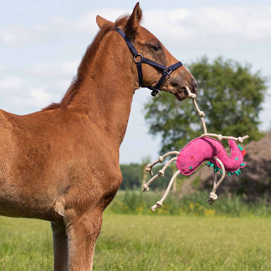 Hästleksak Unicorn i Mocka ECO Rosa