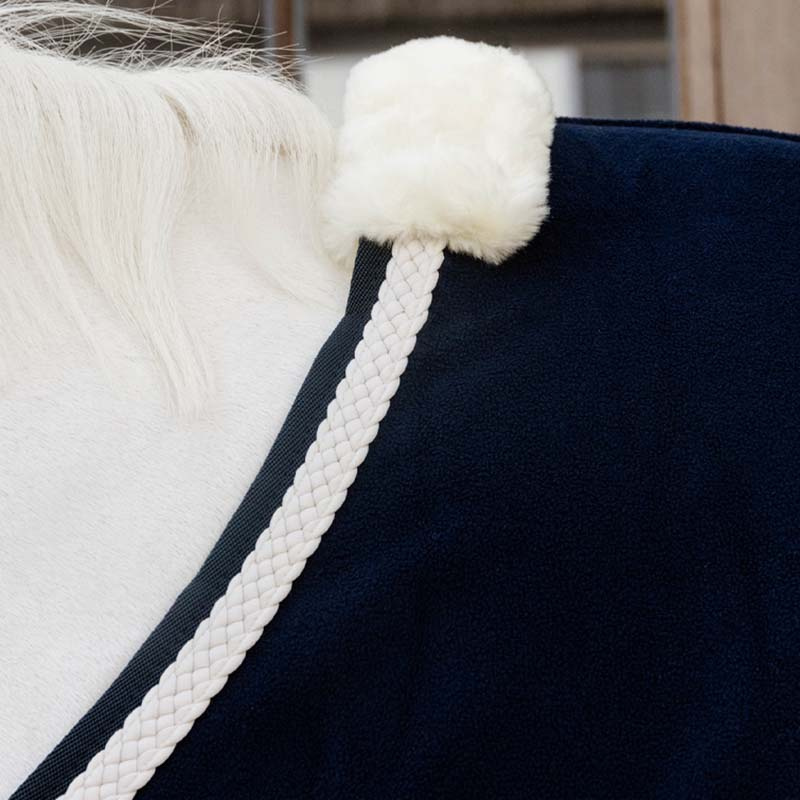 Fleecetäcke Plaited Rope Marinblå