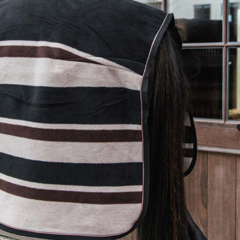 Fleecetäcke Heavy Stripes Brun