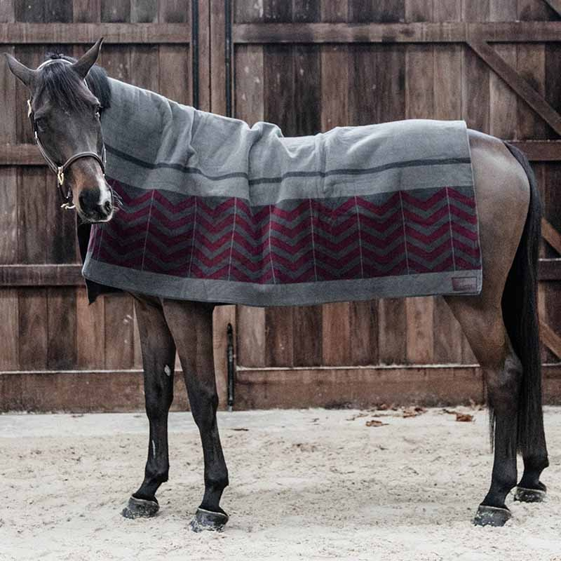 Fleecefilt Heavy Square Fishbone Bordeaux