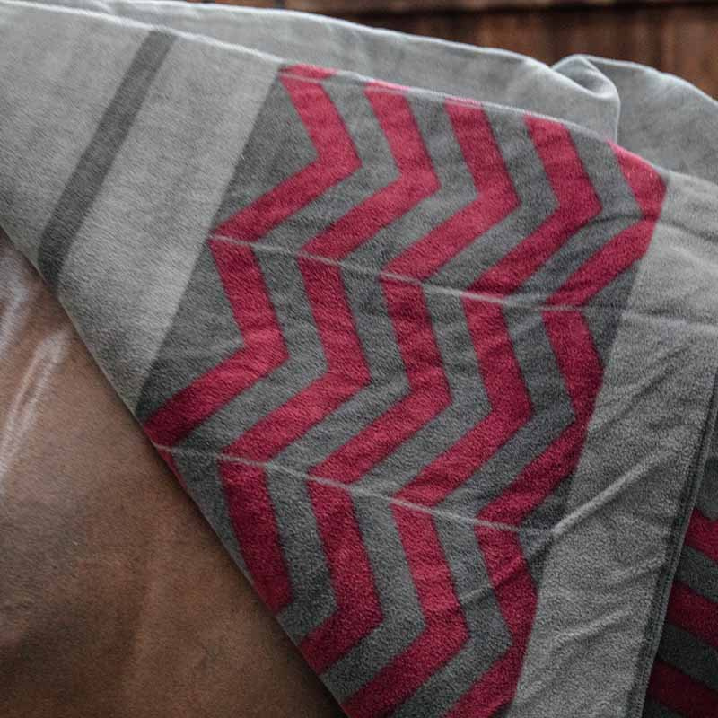 Fleecefilt Heavy Square Fishbone Bordeaux