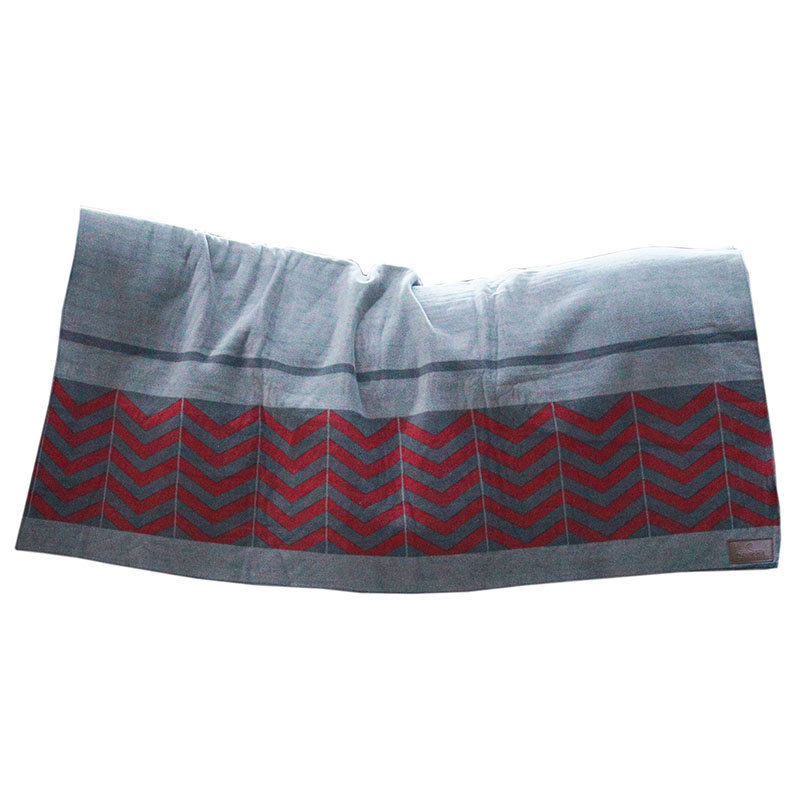 Fleecefilt Heavy Square Fishbone Bordeaux