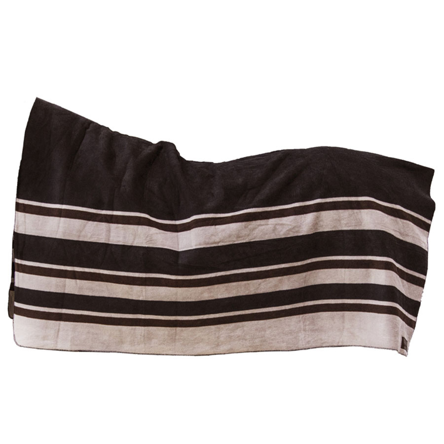 Fleecetäcke Heavy Square Stripes Brun 210x200