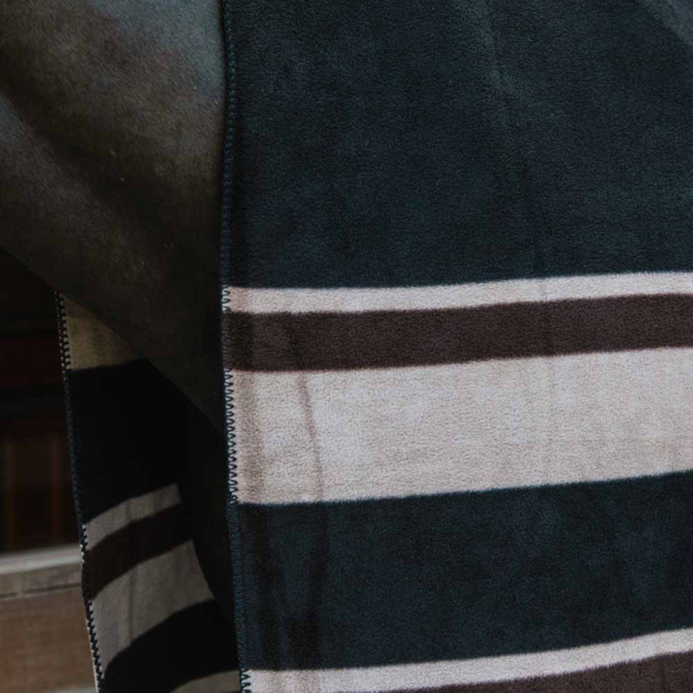 Fleecetäcke Heavy Square Stripes Brun 210x200