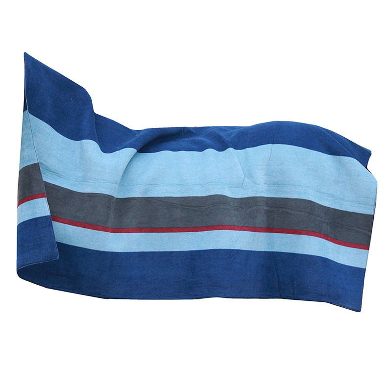 Fleecefilt Heavy Square Stripes Marinblå