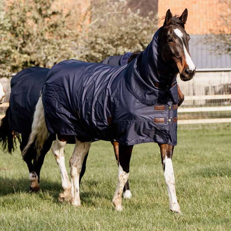 Utetäcke med hals All Weather Quick Dry Fleece 150g Marinblå
