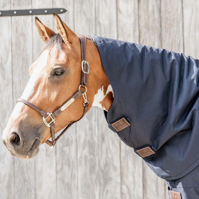 Utetäcke med hals All Weather Quick Dry Fleece 150g Marinblå