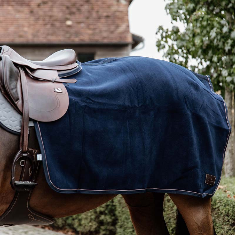 Ländtäcke Fleece Heavy Marinblå