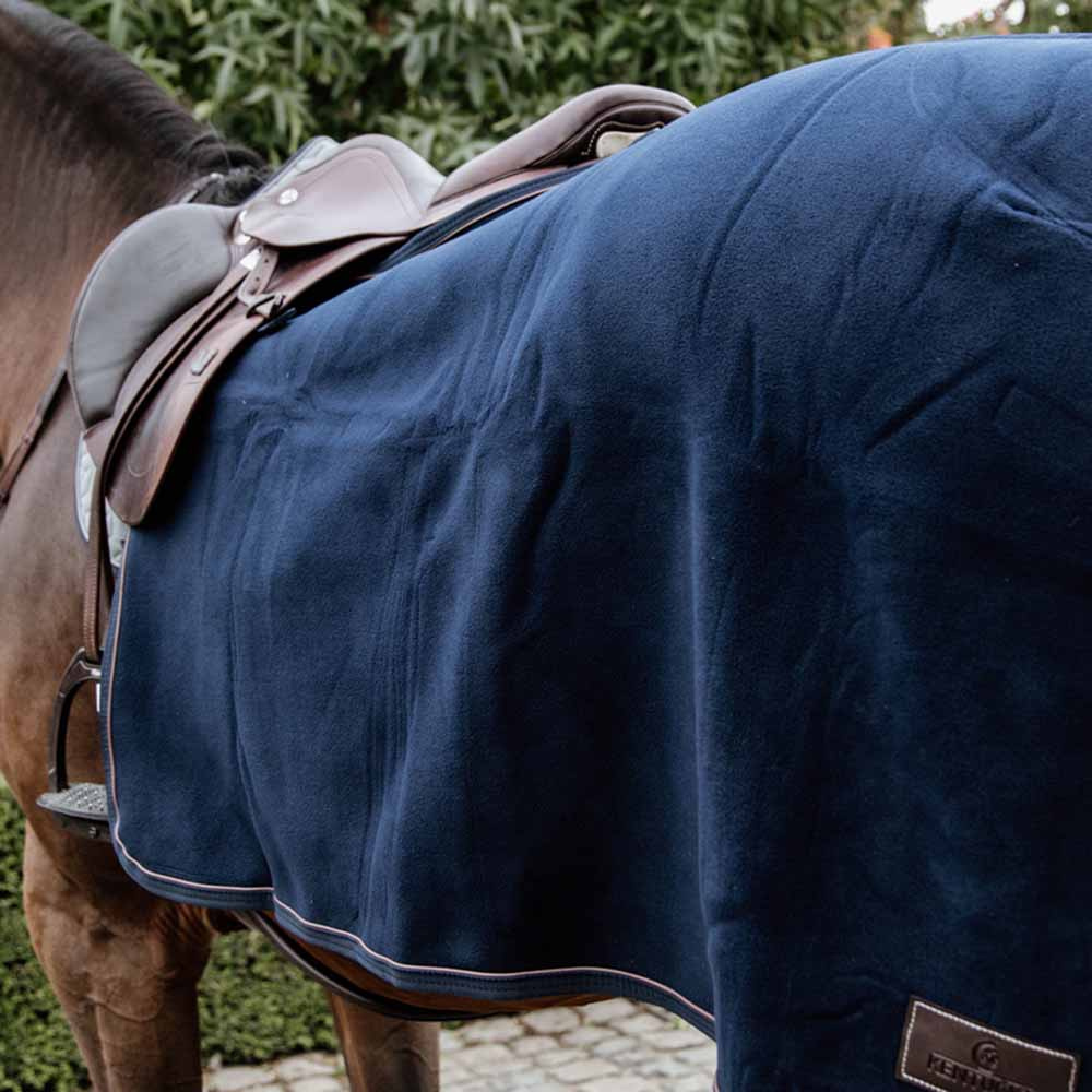Ländtäcke Fleece Heavy Marinblå