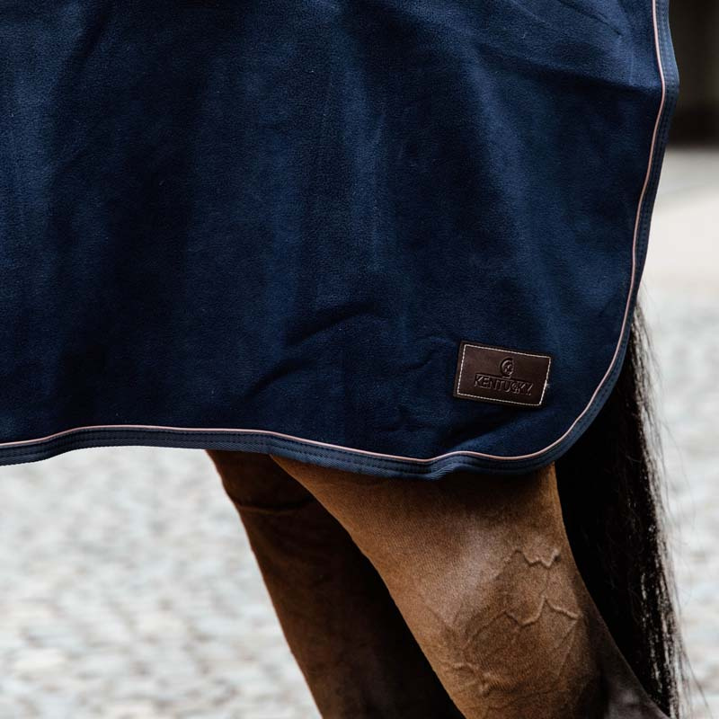 Ländtäcke Fleece Heavy Marinblå