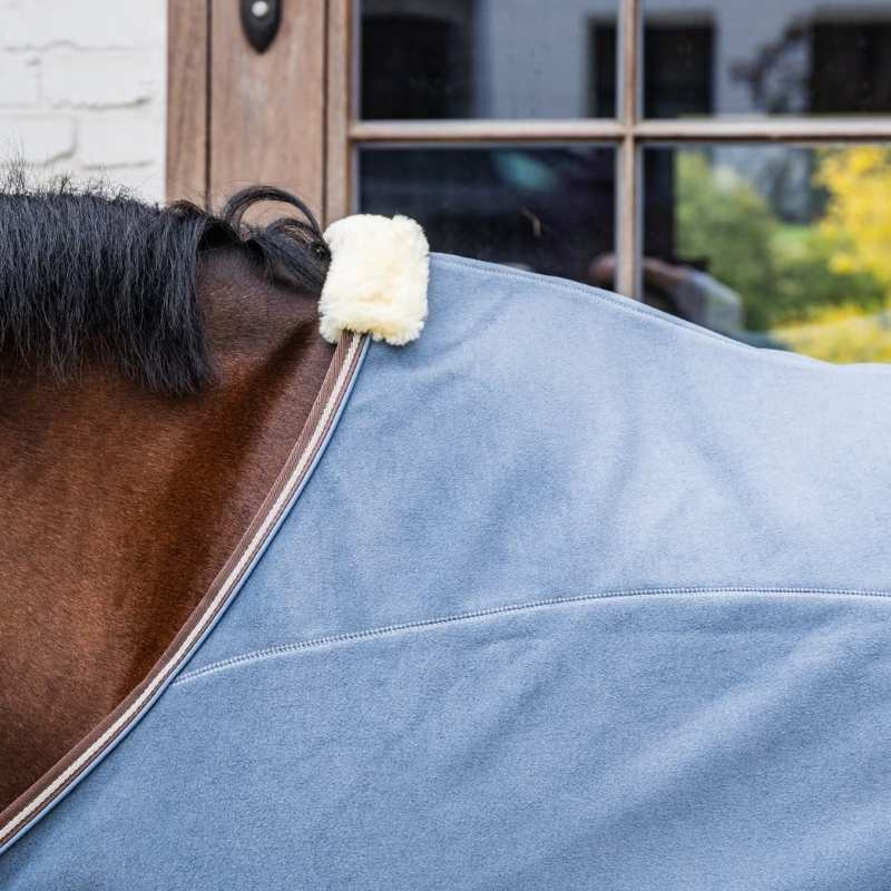 Fleecetäcke Heavy Melange Blå
