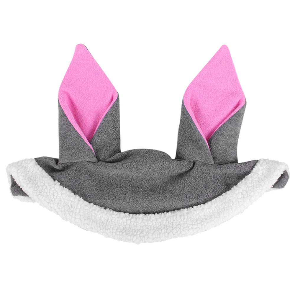 Huva Kaninöron Grå/Rosa