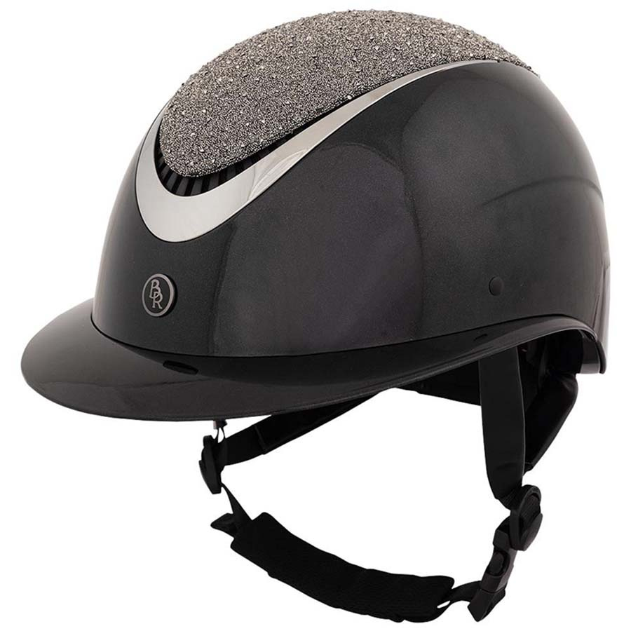 Ridhjälm Theta Glamourous Glossy Svart/Gunmetal