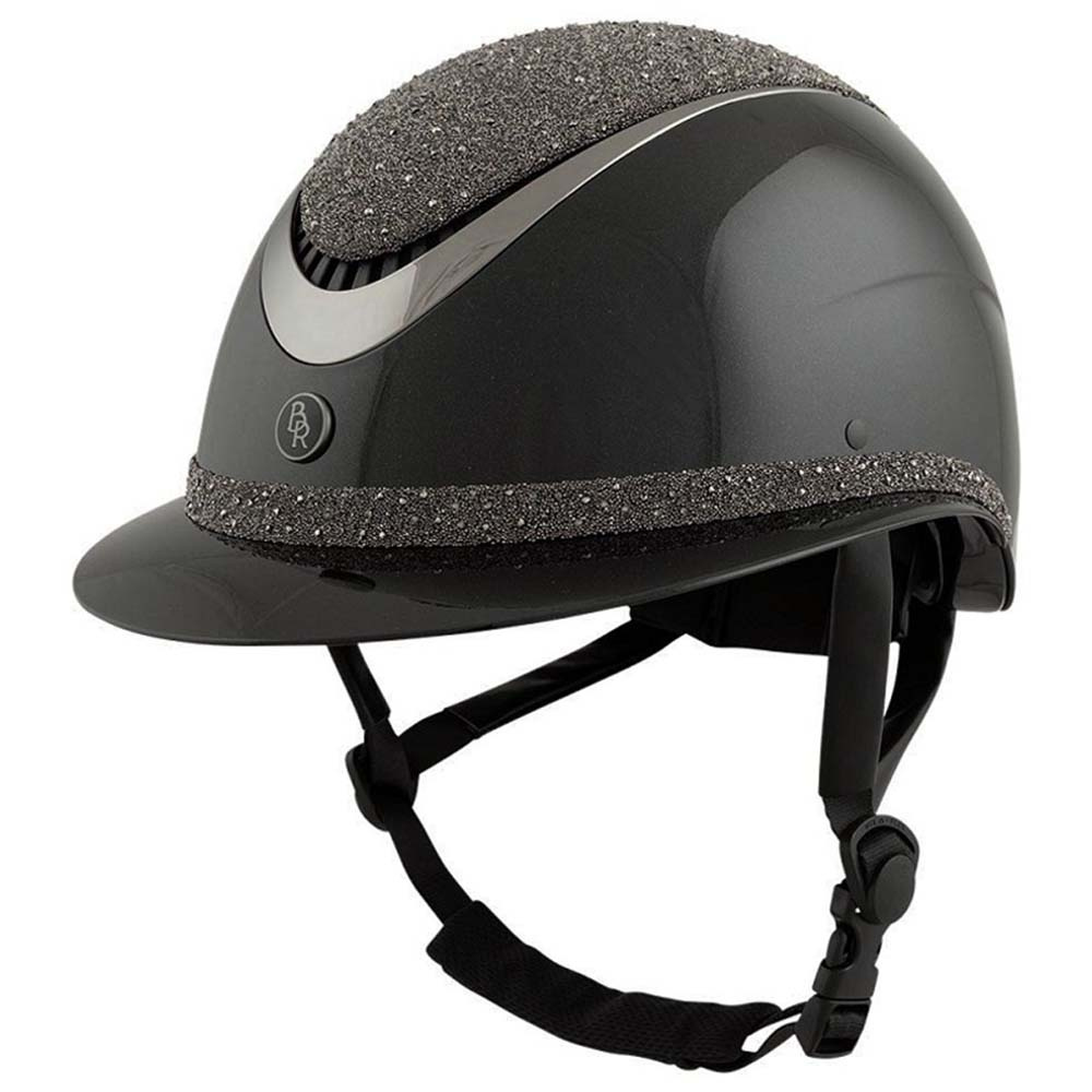 Ridhjälm Theta Plus Dazzling Glamourous Glossy Svart/Gunmetal