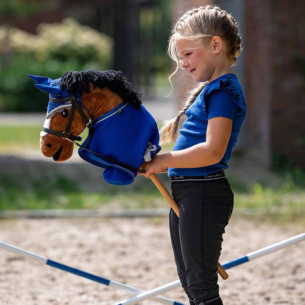 Fleecetäcke till Käpphäst Blå