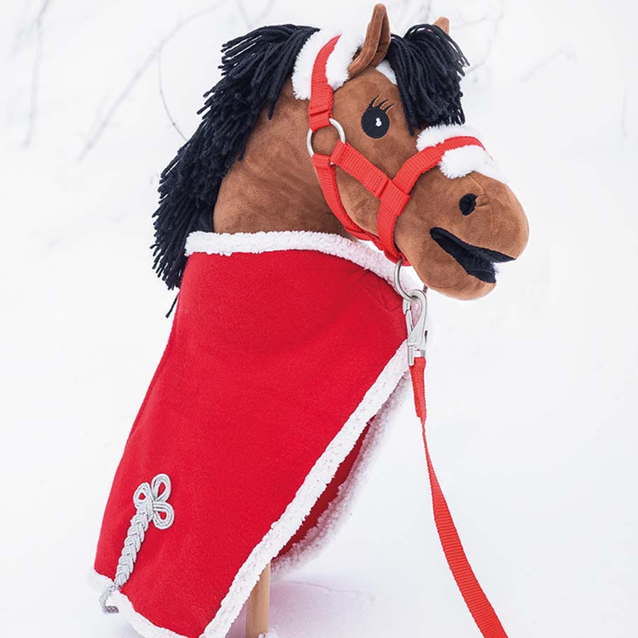 Grimma och Grimskaft till Käpphäst Christmas Röd/Vit