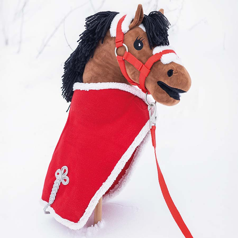 Fleecetäcke till Käpphäst Christmas Röd/Vit