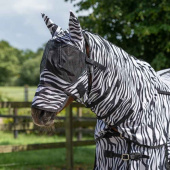 Flugtäcke med Avtagbar Hals och Huva Zebra Svart/Vit Flugtäcke med Avtagbar Hals och Huva Zebra Svart/Vit