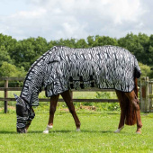 Flugtäcke med Avtagbar Hals och Huva Zebra Svart/Vit Flugtäcke med Avtagbar Hals och Huva Zebra Svart/Vit
