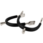 Sporrar HS Rubber-Coated 15mm Svart/Silver Sporrar HS Rubber-Coated 15mm Svart/Silver