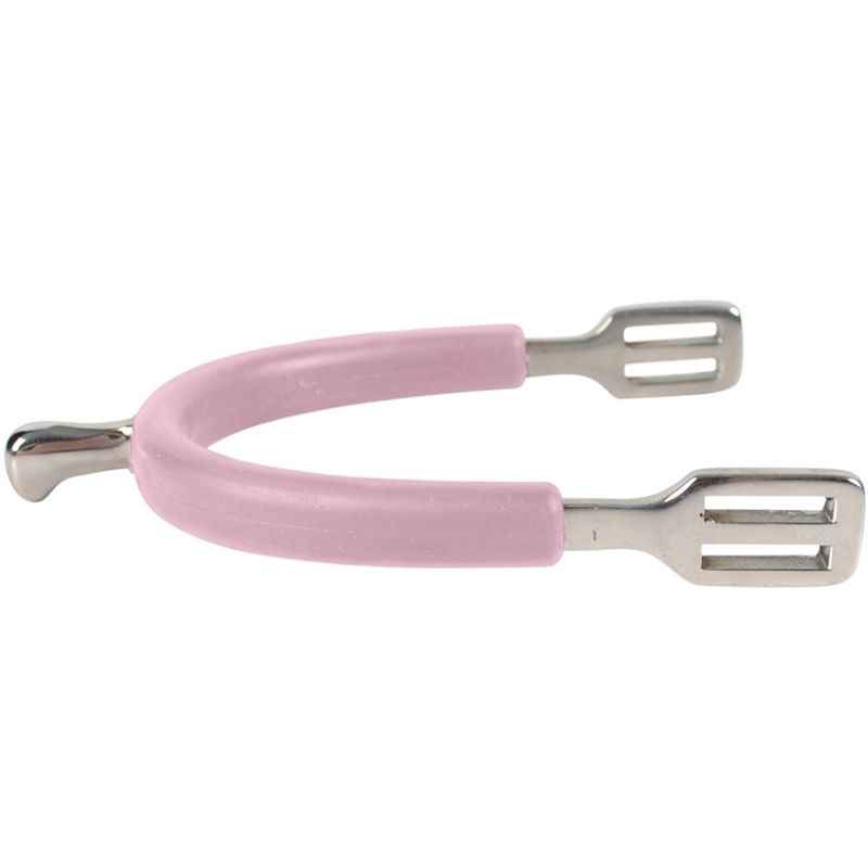 Sporrar HS Rubber-Coated 15mm Rosa/Silver
