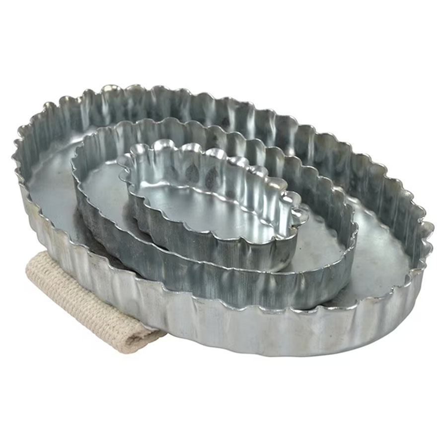 Ryktskrapa Metall Oval Brun