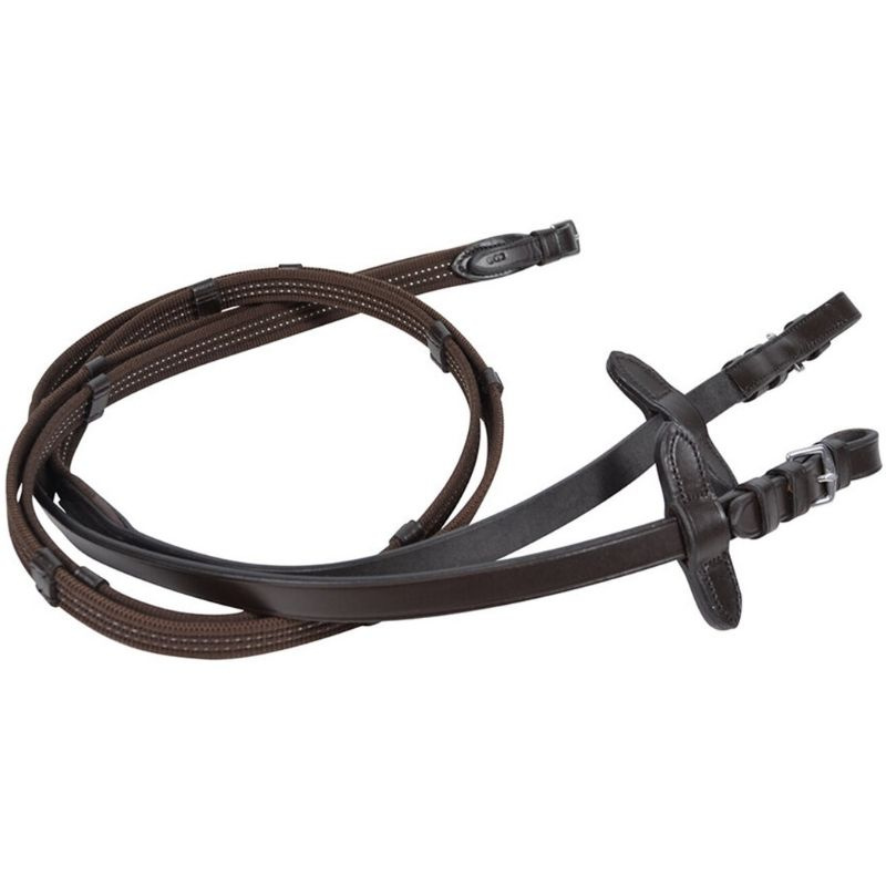 Vävribbtygel med Reflex HS Brun