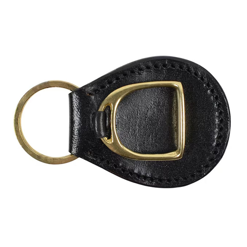 Nyckelring HS Stirrup Plate Svart/Guld