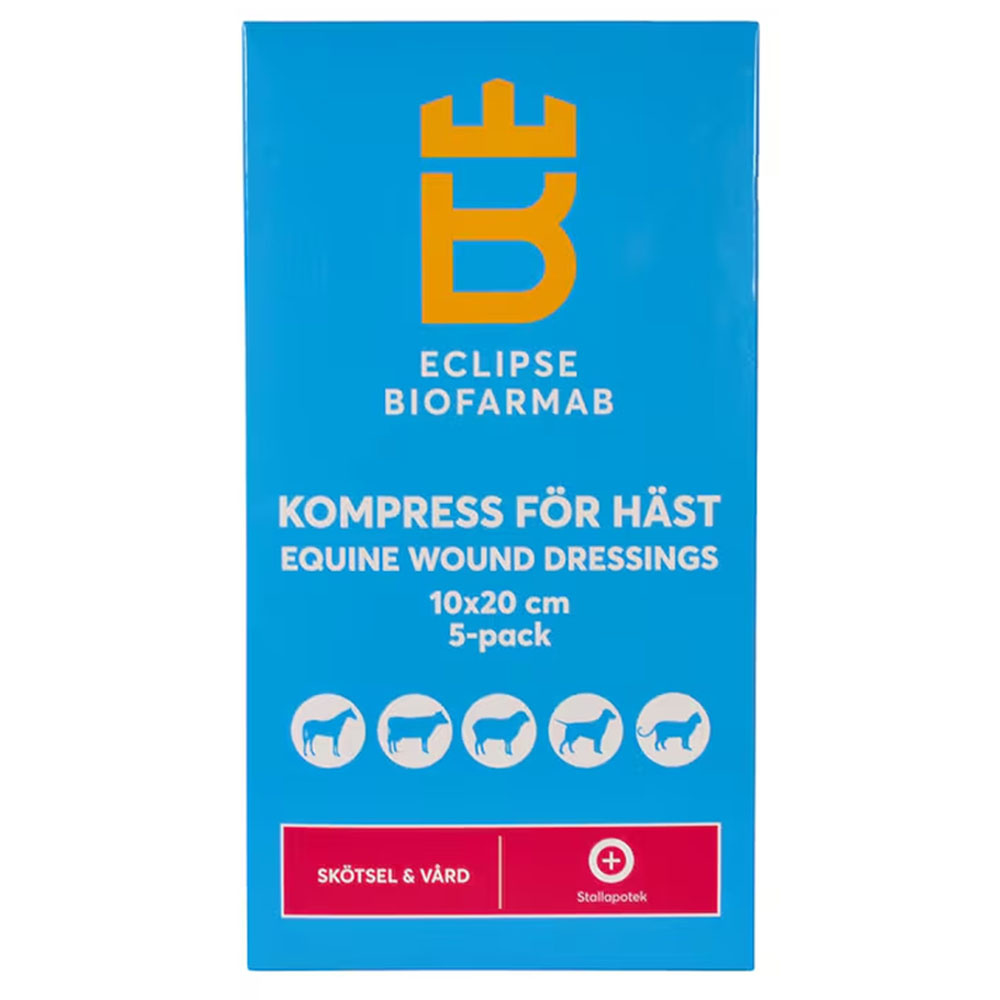 Steril Kompress för häst 5-pack Vit 10x20 cm
