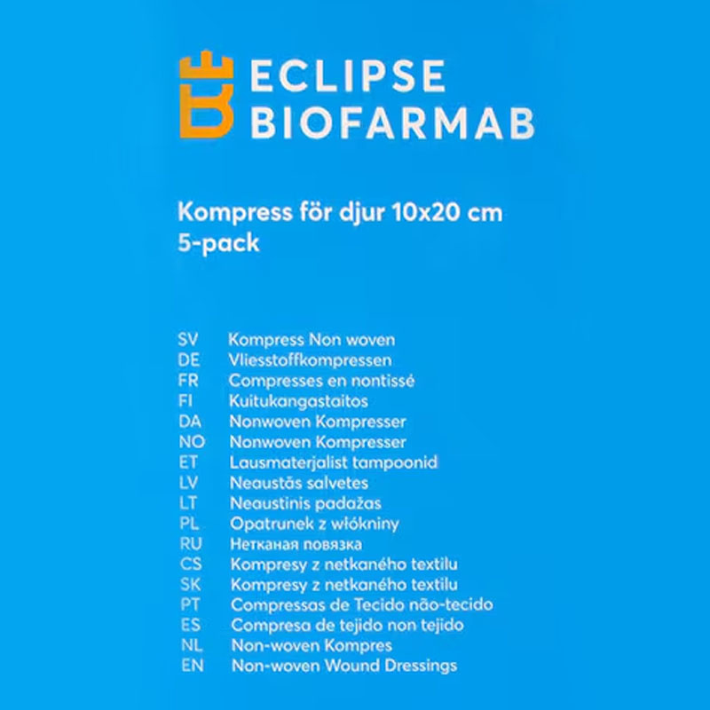 Steril Kompress för häst 5-pack Vit 10x20 cm