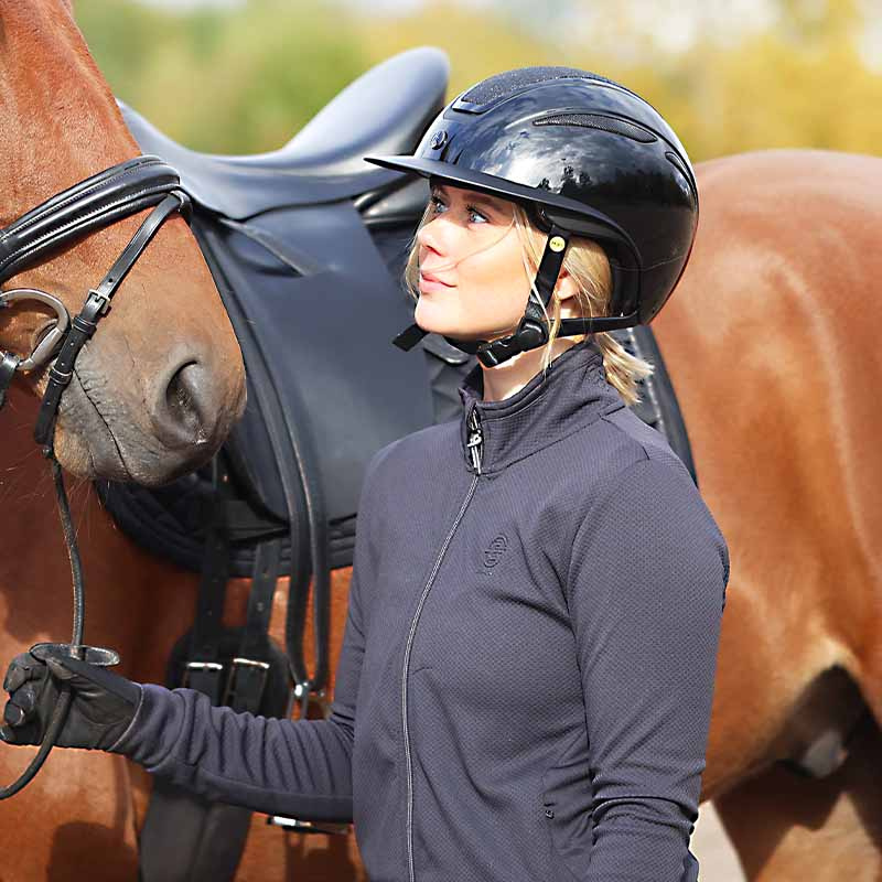 Ridhjälm HS MIPS Air Shiny Svart