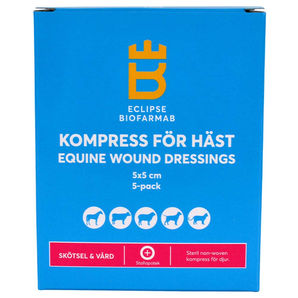 Steril kompress för häst 5-pack 5x5cm