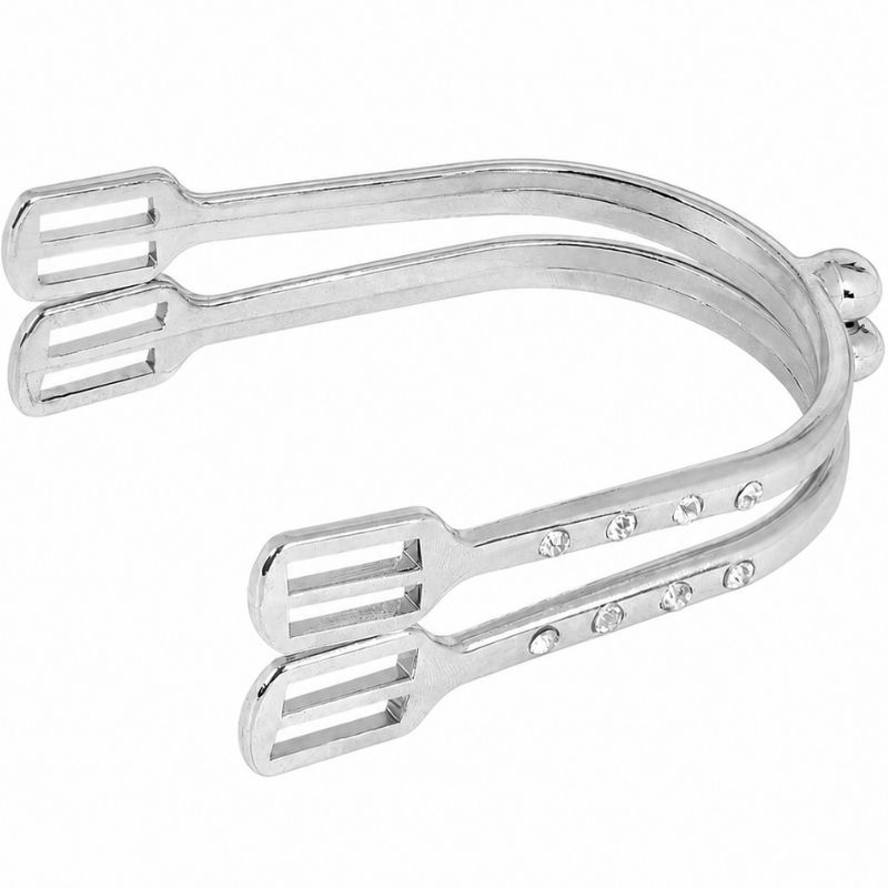 Sporrar med Remmar Crystal Vit/Silver