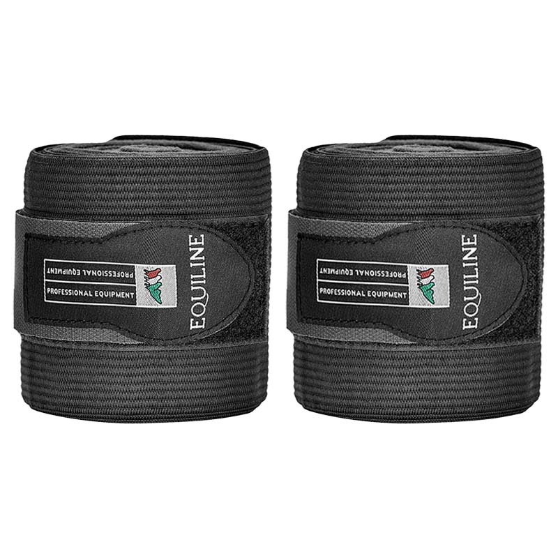Benlindor Work Bandage Elastisk/Fleece 2-pack Svart