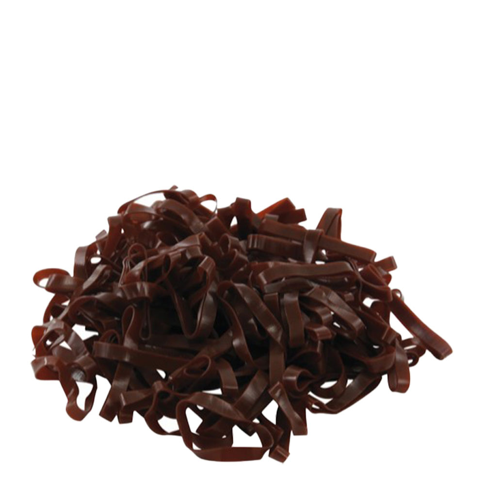 Gummiband Silikon 500st HG Brun