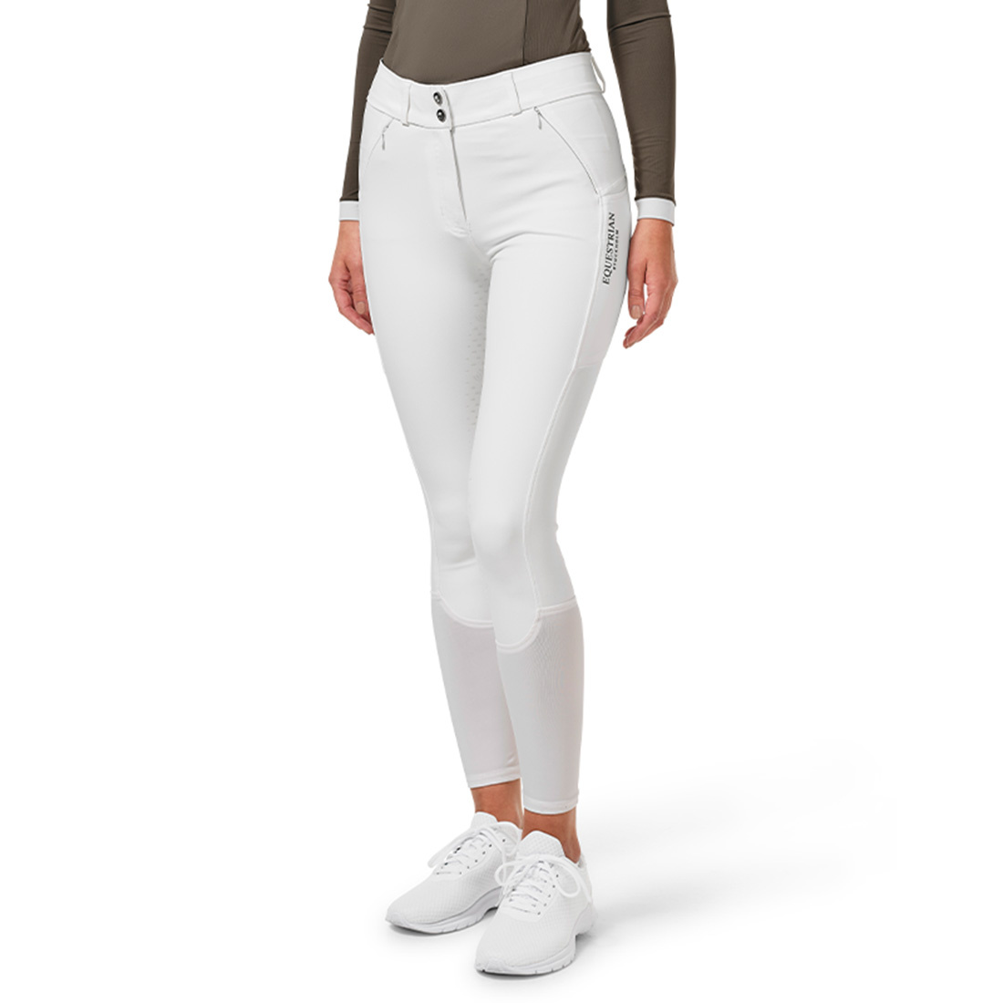 Ridbyxor ES Dressage Elite Full Grip White Perfection
