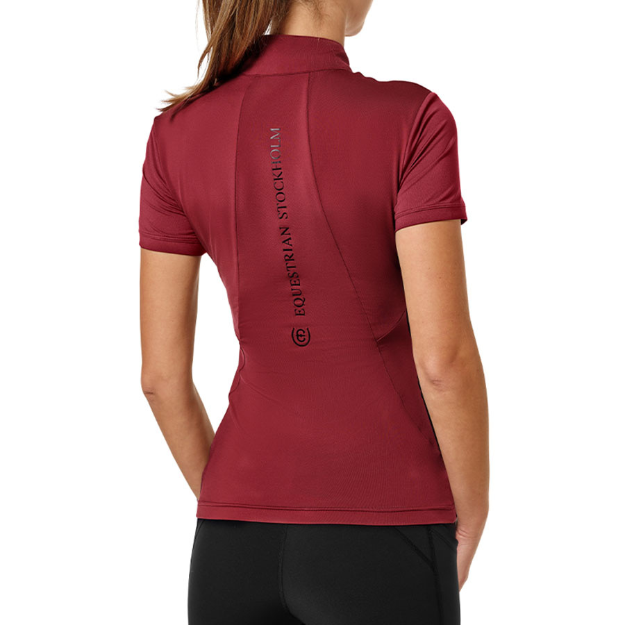 Träningstopp ES UV Protection Short Sleeve Bordeaux